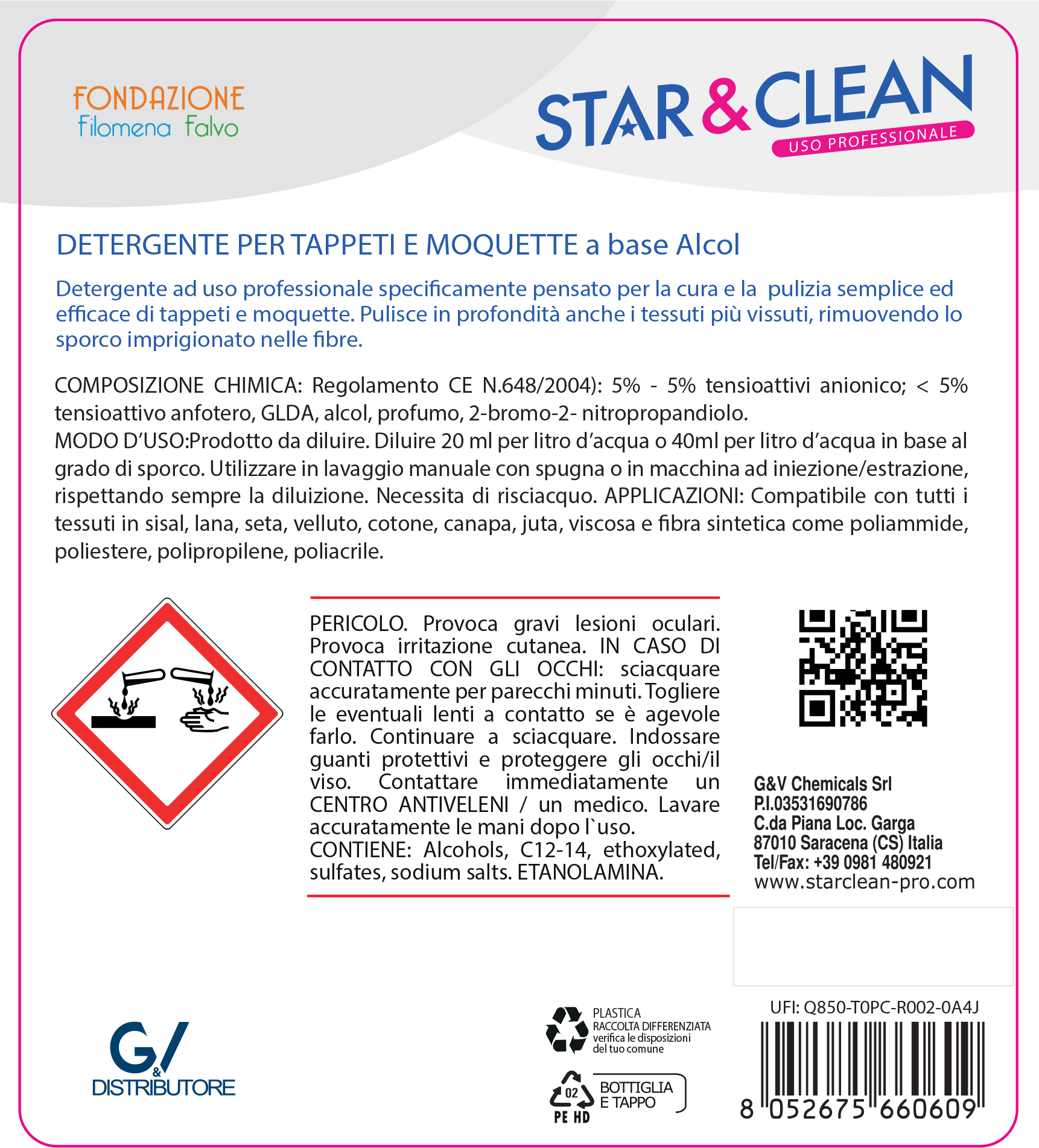 STAR CLEAN 512 - DETERGENTE PER TAPPETI E MOQUETTE